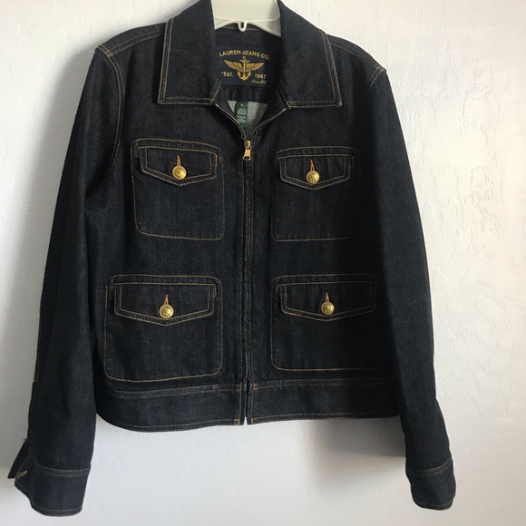 Lauren Ralph Lauren Jackets & Blazers - Lauren Jean Co. Dark wash denim jacket